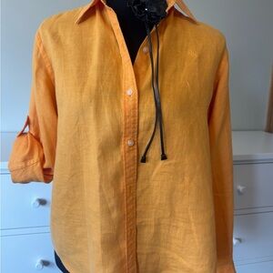 Ralph Lauren women's Orange Button Down Shirt